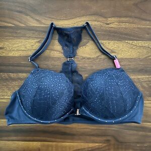 PINK Victoria's Secret Midnight Blue Lace Bra